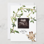 Ultrasound Foto Giraffe Hartelijk dank Bedankkaart (Voorkant)