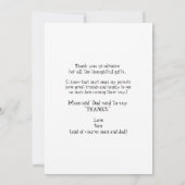 Ultrasound Foto Giraffe Hartelijk dank Bedankkaart (Achterkant)