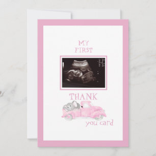 Ultrasound Foto Truck Bedankt Roze Baby