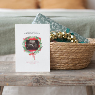 Ultrasound foto Waterverf Vragenuur kerstmis