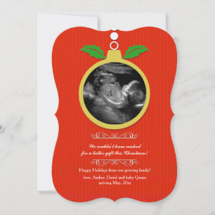 Ultrasound fotovakantiekaart feestdagenkaart