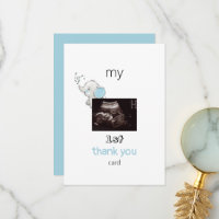 Ultrasound Funny 1st Carte de remerciements Baby V
