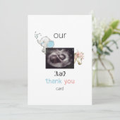 Ultrasound Funny Twin 1er Carte de remerciements B (Debout devant)