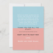 Ultrasound Funny Twin 1er Carte de remerciements B (Dos)