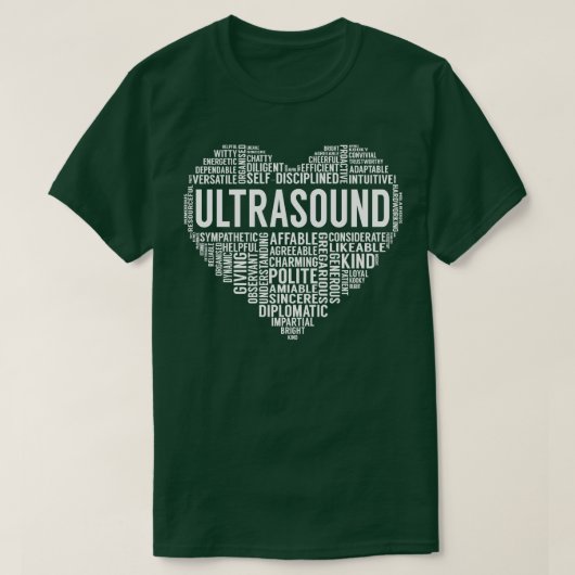 Ultrasound hart t-shirt (Design voorkant)