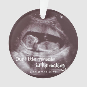 Ultrasound Little Mirakel 2 Foto Baby Announce Ornament