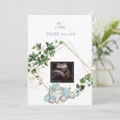 Ultrasound Photo Boy Merci Baby Point de vue (Debout devant)