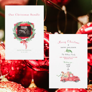 Ultrasound Waterverf Truck Kerstboy