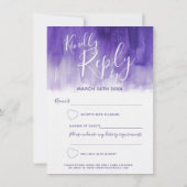 Ultraviolet abstracte moderne kunst zoete 16 RSVP  Kaart (Achterkant)