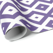 Ultraviolet en wit diamantpatroon cadeaupapier (Rol Hoek)