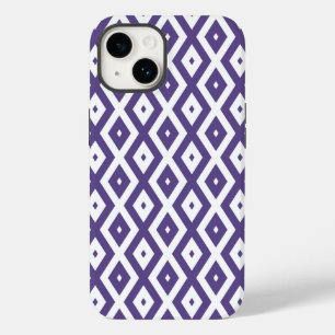 Ultraviolet en wit diamantpatroon Case-Mate iPhone 14 hoesje