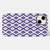 Ultraviolet en wit diamantpatroon Case-Mate iPhone case (Achterkant (horizontaal))
