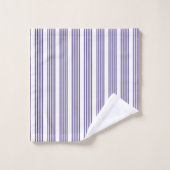 Ultraviolet en wit vijf strips bad handdoek (Wasdoekje)