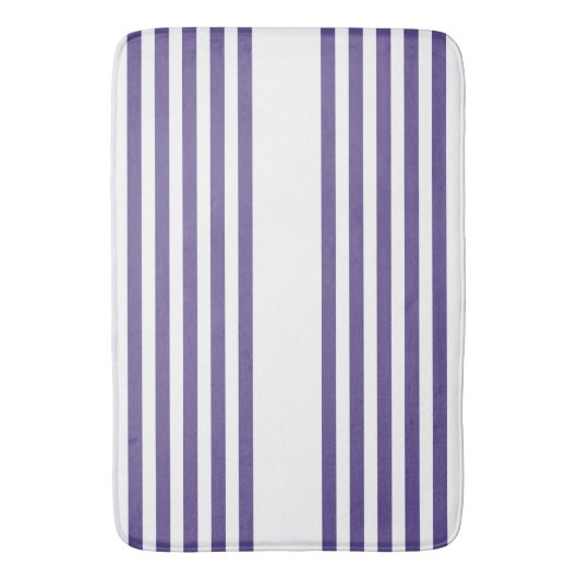 Ultraviolet en wit vijf strips badmat (Voorkant Verticaal)