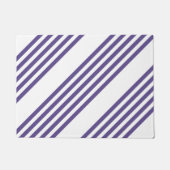 Ultraviolet en wit vijf strips deurmat (Voorkant)