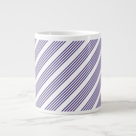Ultraviolet en wit vijf strips extra grote beker (Voorkant)