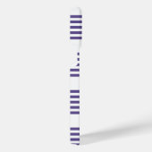 Ultraviolet en wit vijf strips iPhone hoesje (Rechterkant)