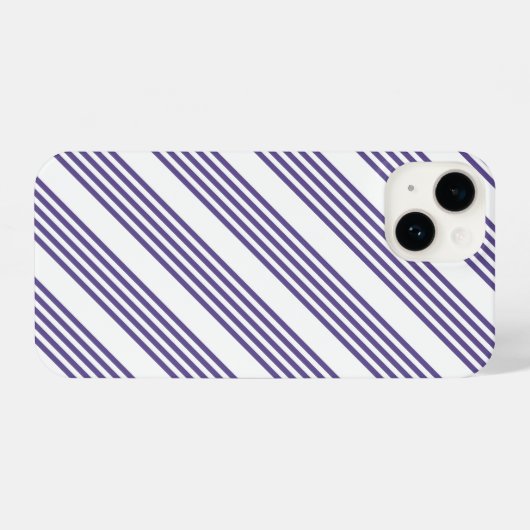 Ultraviolet en wit vijf strips iPhone hoesje (Achterkant horizontaal)