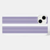 Ultraviolet en wit vijf strips iPhone hoesje (Achterkant horizontaal)