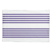 Ultraviolet en wit vijf strips kussensloop (Achterkant)