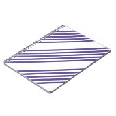 Ultraviolet en wit vijf strips notitieboek (Linkerzijde)