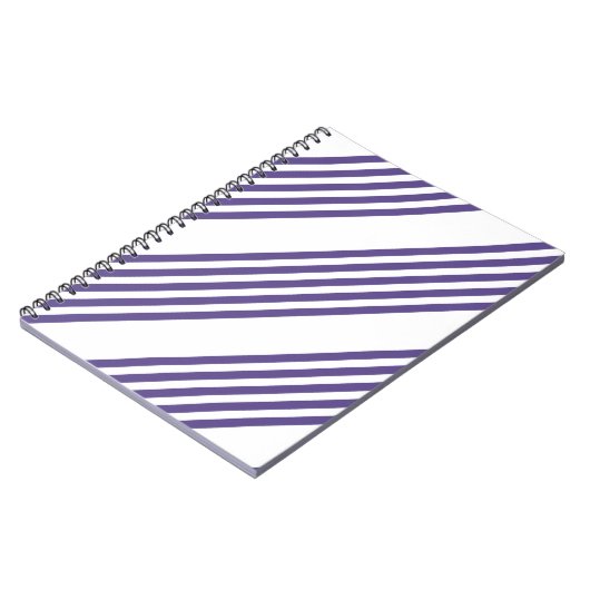 Ultraviolet en wit vijf strips notitieboek (Linkerzijde)