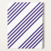 Ultraviolet en wit vijf strips planner (Achterkant)