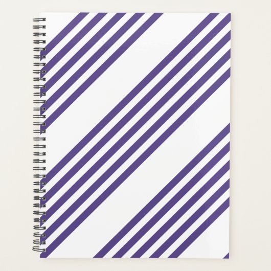Ultraviolet en wit vijf strips planner (Voorkant)