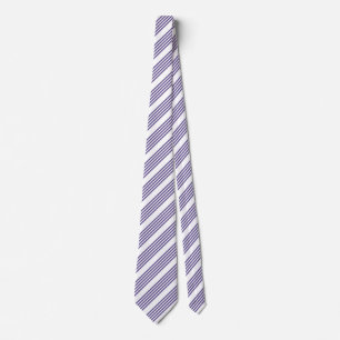 Ultraviolet en wit vijf strips stropdas