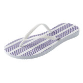 Ultraviolet en wit vijf strips teenslippers (Schuin)