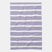 Ultraviolet en wit vijf strips theedoek (Verticaal)