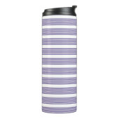 Ultraviolet en wit vijf strips thermosbeker (Gedraaid links)