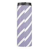 Ultraviolet en wit vijf strips thermosbeker (Achterkant)