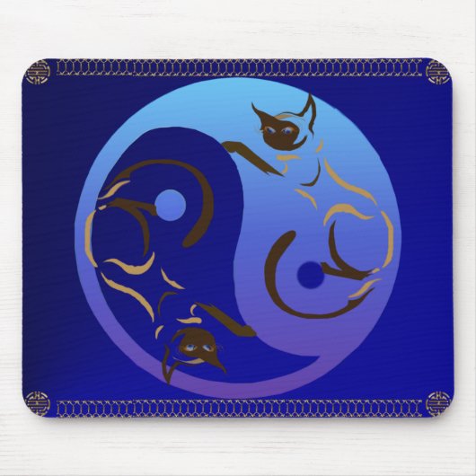 Ultraviolet Yin Yang Mousepad Muismat (Voorkant)