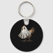 Ultrygeist Chicken, Chicken Ghost, Funny Halloween Sleutelhanger (Voorkant)