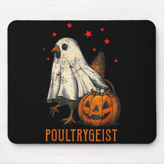 Ultrygeist Funny Halloween Chicken Ghost Costume P Muismat (Voorkant)