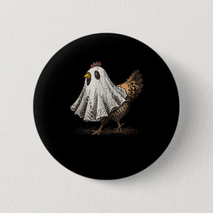 Ultrygeist Kip, Kip Geest, Grappige Halloween Ronde Button 5,7 Cm