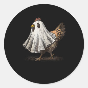 Ultrygeist Kip, Kip Geest, Grappige Halloween Ronde Sticker