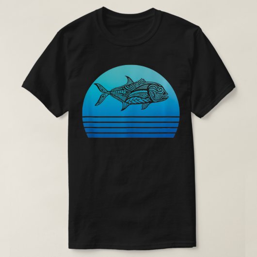 Ulua Fishing Native Hawaiian Tshirt Hawaiian Trib (Design devant)