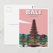 Ulun Danu Bali Indonesië Reizen Abstract Briefkaart (Voorkant / Achterkant)