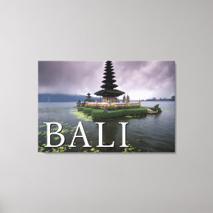 Ulun Danu Tempel   Bali, Indonesië Canvas Afdruk