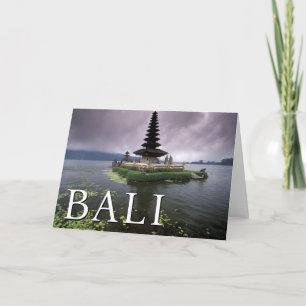 Ulun Danu Tempel Bali, Indonesië Dank U Bedankkaart