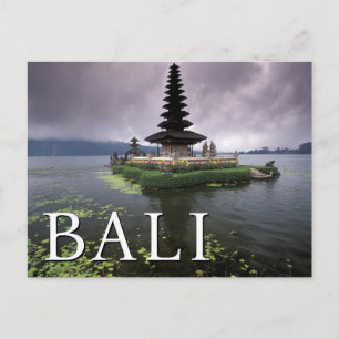 Ulun Danu Tempel Bali, Indonesië Dank U Briefkaart