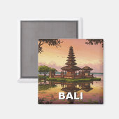 Ulun Danu Temple Bali Indonésie Magnet (Recto/Verso)