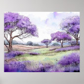 Ulupalakua Jacaranda Trees Poster (Voorkant)