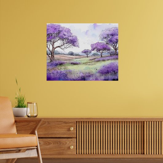 Ulupalakua Jacaranda Trees Poster (Woonkamer 2)