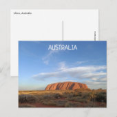 Uluru Australie Carte Postale (Devant / Derrière)