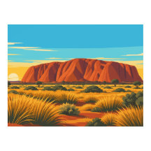 Uluru Australië Reizen in Vintage Stijl