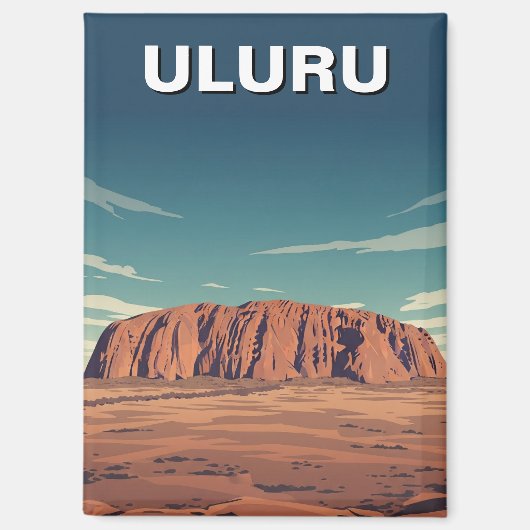 Uluru Australië Reizen Magneet (Voorkant)
