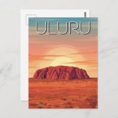  Uluru Australië zonsondergang Briefkaart (Voorkant / Achterkant)